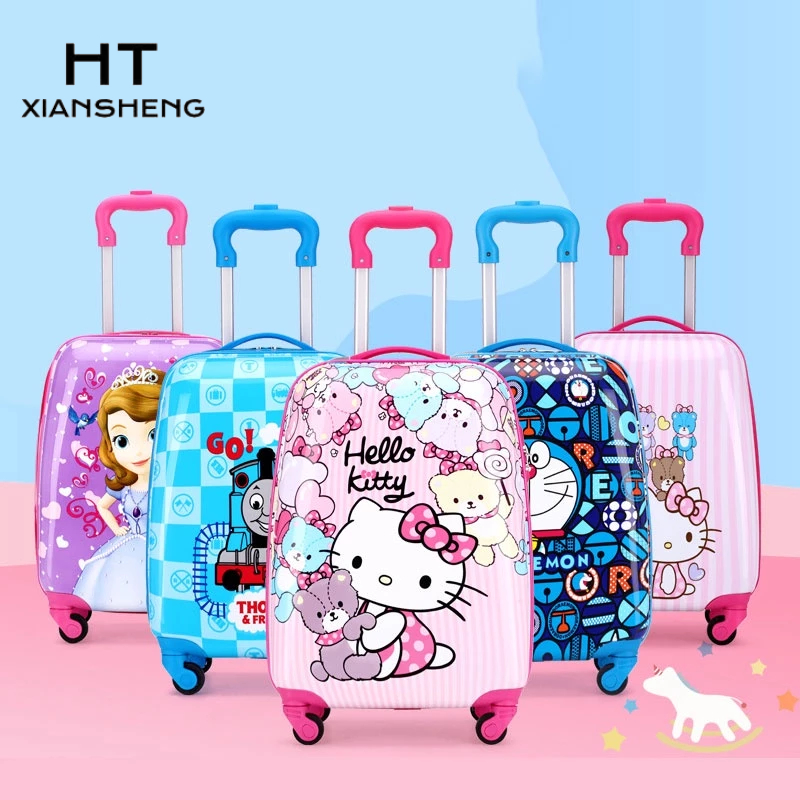 Vali kéo HTXIANSHENG 16/ 18 inch họa tiết hoạt hình dễ thương cho bé