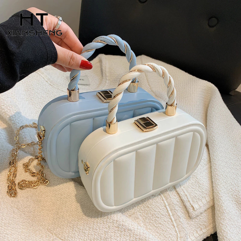 HT XIANSHENG Túi Xách Da Mềm Sang Trọng Có Tay Cầm Phong Cách Nhật Bản