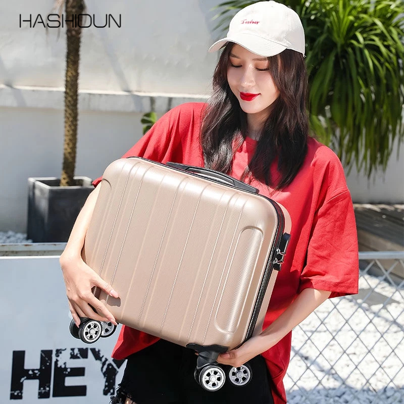 HASHIDUN Bánh Xe Kéo Vali mini Siêu Nhẹ Có Mật Khẩu Tiện Dụng