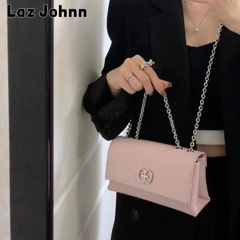 Laz Johnn Túi Đeo Chéo Vai Bằng Da PU Màu Trơn Thời Trang Cao Cấp Dễ Phối Đồ