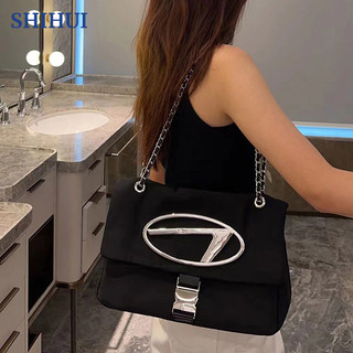 SHIHUI Túi Xách tote Cỡ Lớn Bằng nylon Có Dây Đeo Sợi Xích Thời Trang Cao Cấp Cho Nữ