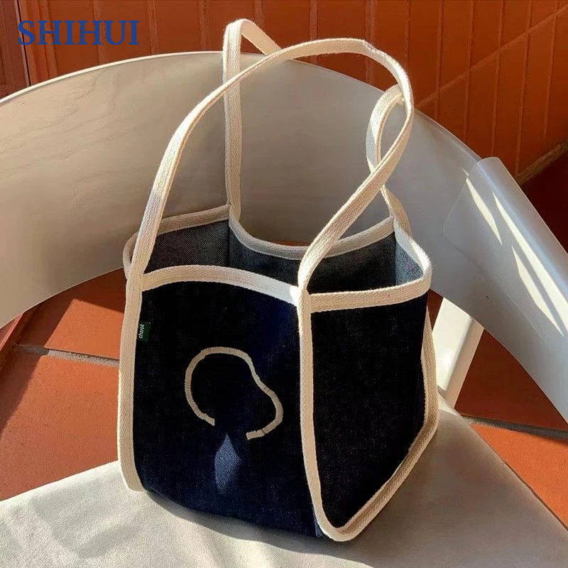 SHIHUI Túi Xách Vải canvas Thời Trang Hàn Quốc Xinh Xắn Cho Nữ