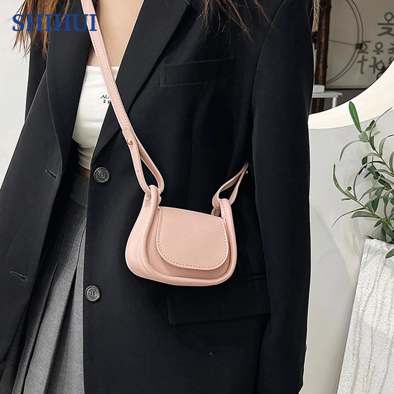 SHIHUI Túi đeo chéo nữ thời trang thời trang đa năng mini trend one-shoulder saddle bag moc khoa cute rẻ