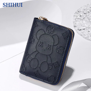 SHIHUI Ví Đựng Thẻ Cỡ Lớn Chống Trộm Hình Gấu Bạo Lực Dễ Thương Sáng Tạo Cho Nữ