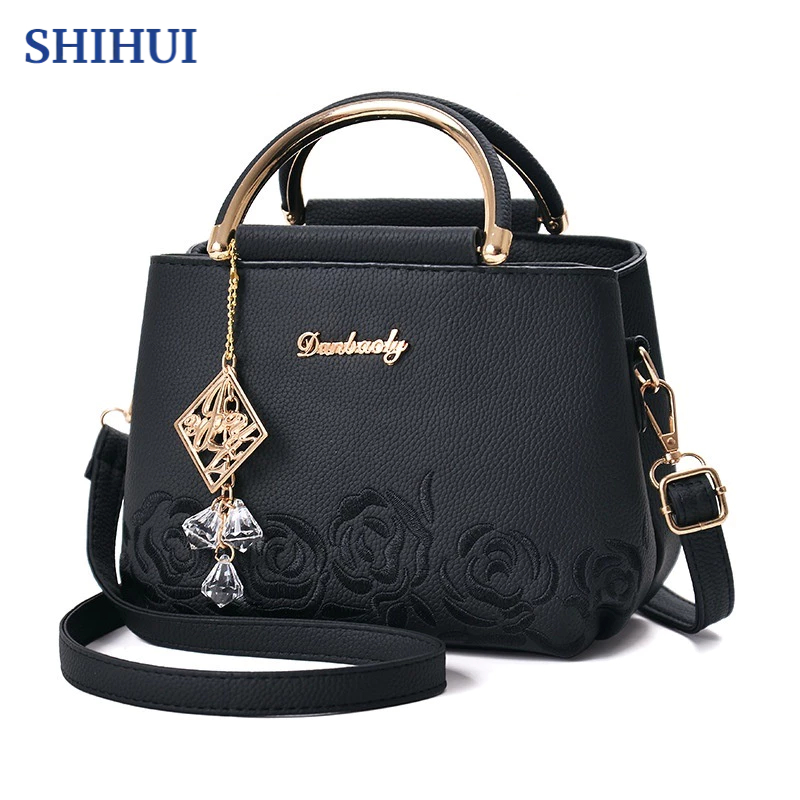 Túi đeo chéo SHIHUI thêu họa tiết thời trang cho nữ