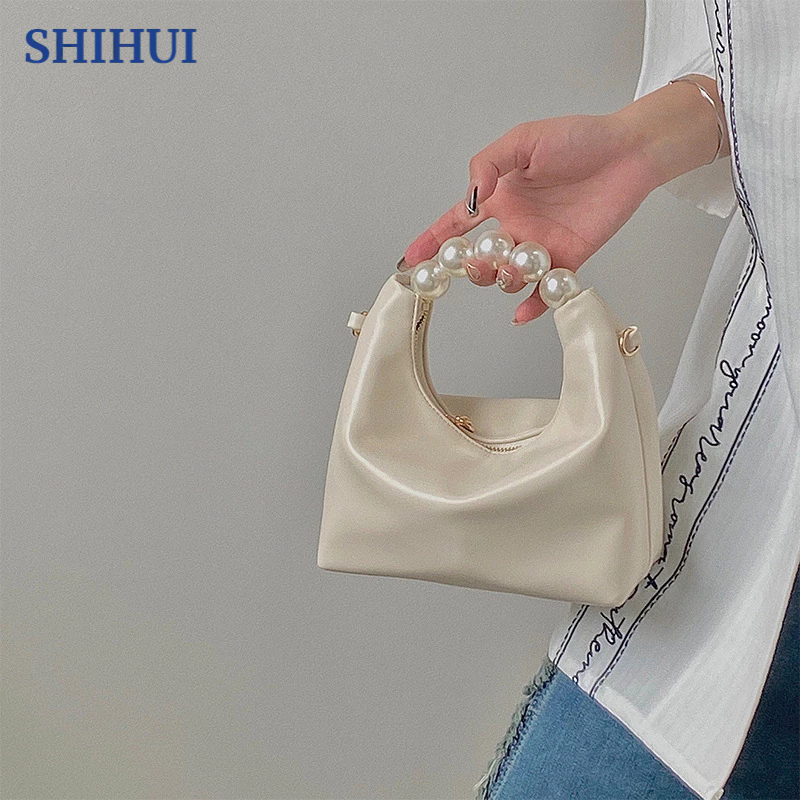 Túi xách SHIHUI kiểu dây chuỗi ngọc trai thời trang dành cho nữ