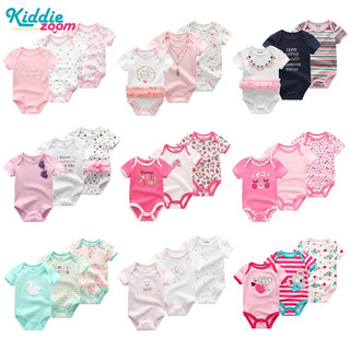 Bộ 3 bodysuit cho bé bông đồ bé gái sơ sinh body chip bé gái quần áo bé gái sơ sinh 0 12 tháng