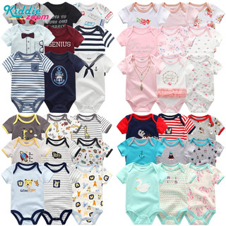 Quần áo trẻ sơ sinh áo liền quần oneies đồ ngủ mùa hè ngắn tay áo liền quần 100% cotton bé trai bé gái quần áo trẻ sơ sinh váy quà tặng bộ