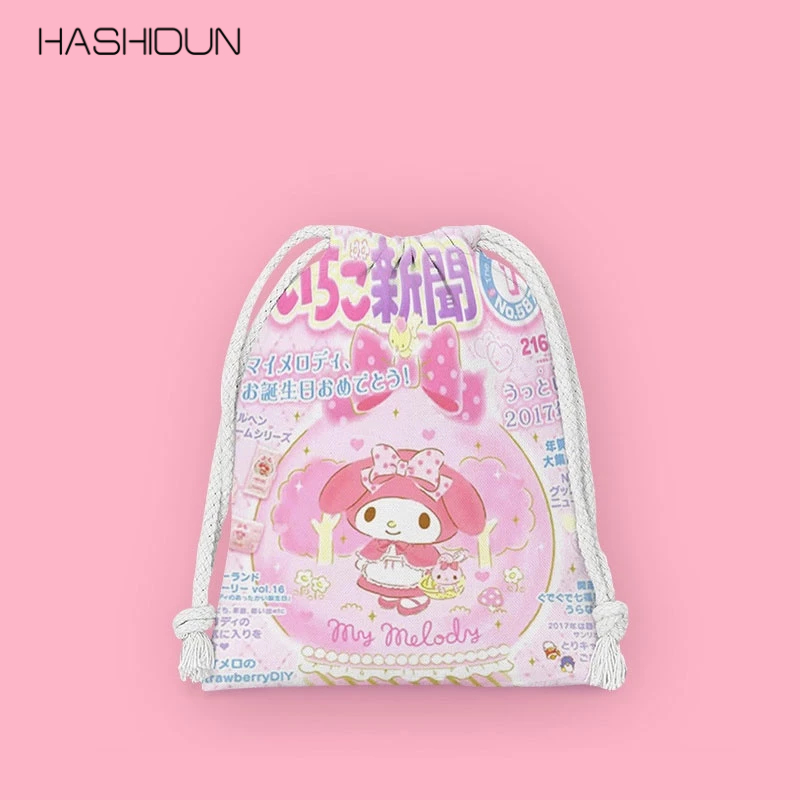 HASHIDUN SANRIO Bộ Túi Dây Rút Đựng Đồ Trang Điểm Họa Tiết Hoạt Hình Dễ Thương