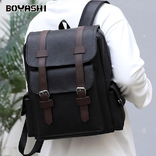 Boyashi ba lô da pu mềm cỡ lớn đựng máy tính tiện dụng cho nam và nữ