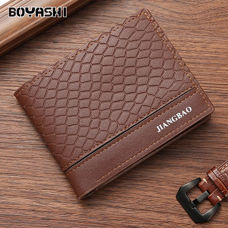 BOYASHI Ví Ngắn Đựng Thẻ Thiết Kế Đơn Giản Thời Trang Cho Nam