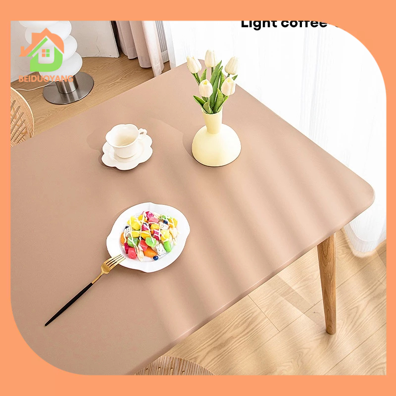 BEIDUOYANG Khăn Trải Bàn Bằng Da Cừu Chống Nước Chống Dầu Chống Trầy Không Giặt Được
