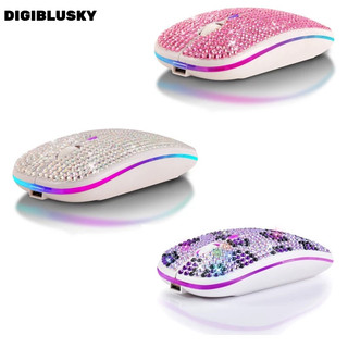 Digiblusky chuột không dây 2.4ghz bluetooth 5.2 500mah có thể sạc lại 800 / 1200 / 1600