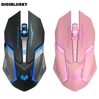 Digiblusky chuột gaming không dây 2.4ghz ergonomic1600dpi 6 phím