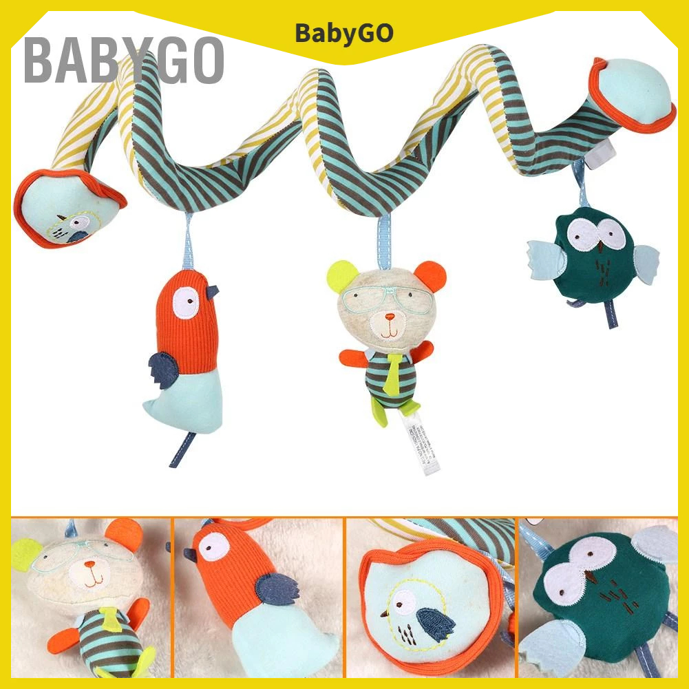 BabyGo 1Pc Phong Cách Mới Dễ Thương Xoắn Ốc Giường Cũi Xe Đẩy Đường Sắt Trẻ Sơ Sinh Động Vật Treo Chuông Lục Lạc Đồ Chơi