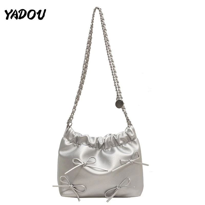 YADOU Túi Đeo Chéo Xếp Ly Đơn Giản Thời Trang Mùa Hè Cho Nữ