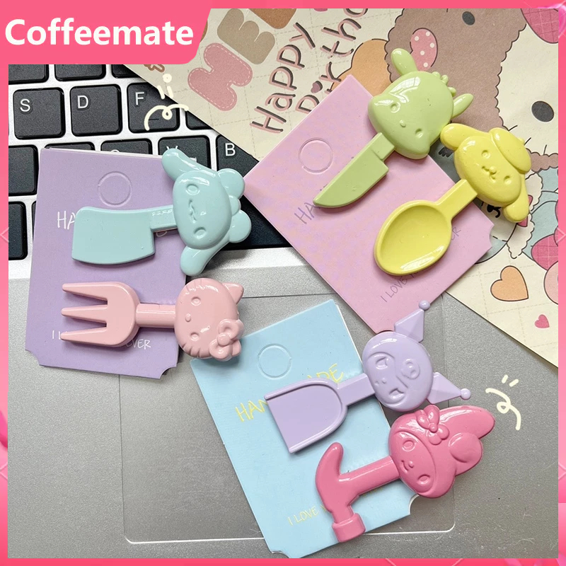 ⚡Kẹp Tóc Hình Nĩa Ăn Trái Cây Sanrio Kuromi Dễ Thương