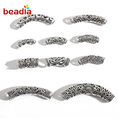 Bộ Hạt Beadia Xâu Làm Trang Sức Mạ Bạc Nhiều Kích Cỡ DIY