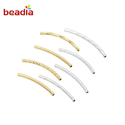 Beadia 1 Cái / Gói Hạt Cườm Đồng Mạ Vàng / Bạc Làm Vòng Tay DIY