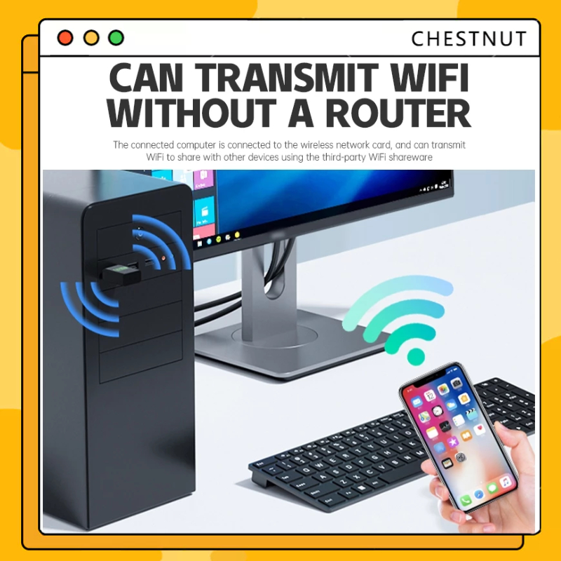 COD❤️USB WiFi + BLUETOOTH 600Mbps 5G đầu thu wifi cho pc laptop card mạng wifi bluetooth-CT