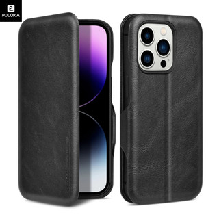 Bao da điện thoại puloka nắp lật thời trang cho iphone 15 pro max 14 13 12 11 pro max