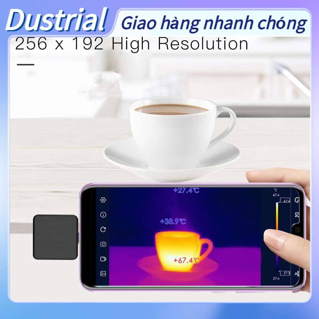 [Hàng Sẵn] Camera nhiệt điện thoại di động mini Máy ảnh hồng ngoại độ phân giải cao để phát hiện mạch Dustrial B.