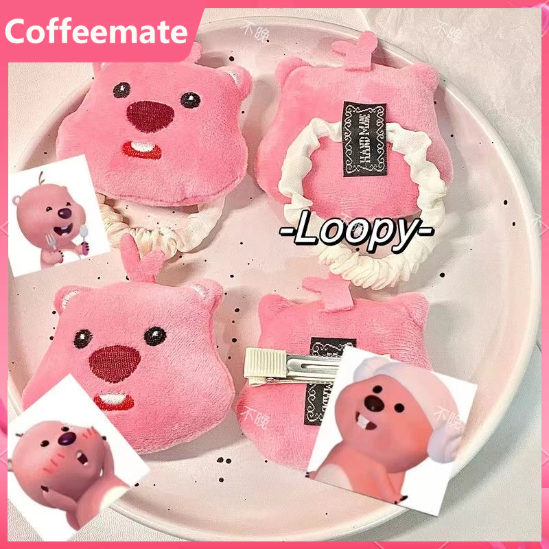 Dây Cột Tóc Lông Nhung Họa Tiết Hoạt Hình Dễ Thương Xinh Xắn