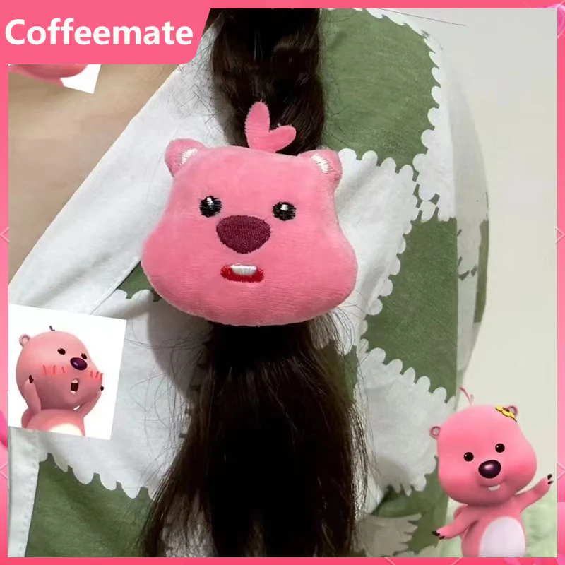 Dây Cột Tóc Lông Nhung Họa Tiết Hoạt Hình Dễ Thương Xinh Xắn