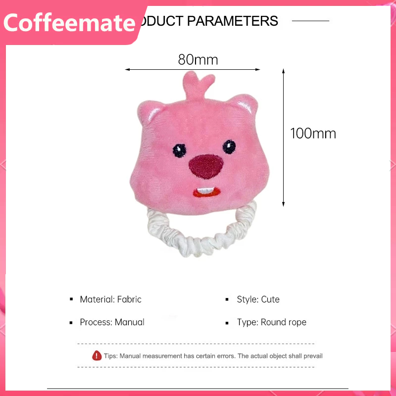 Dây Cột Tóc Lông Nhung Họa Tiết Hoạt Hình Dễ Thương Xinh Xắn