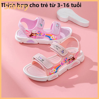 Dép sandal hình công chúa cho bé gái chất liệu cao su êm mềm cao cấp