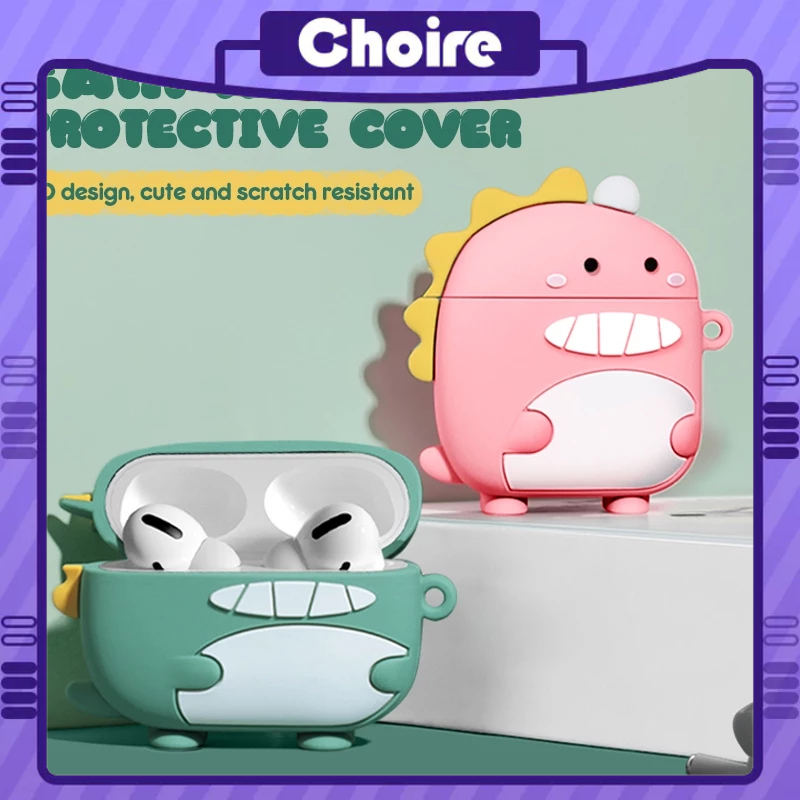 Bảo vệ tai nghe Hộp đựng tai nghe Bluetooth 3D bằng silicon hoạt hình airpods 3/2/1/Pro-CH