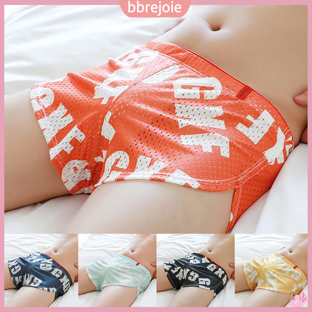 Đồ lót nam thoáng khí thoải mái l-3xl đồ ngủ quần đùi in túi