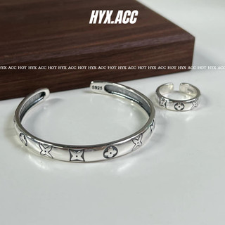 Nhẫn vòng tay nữ nhẫn nữ vòng tay cỏ ba lá vòng tay vòng tay may mắn bạc 925