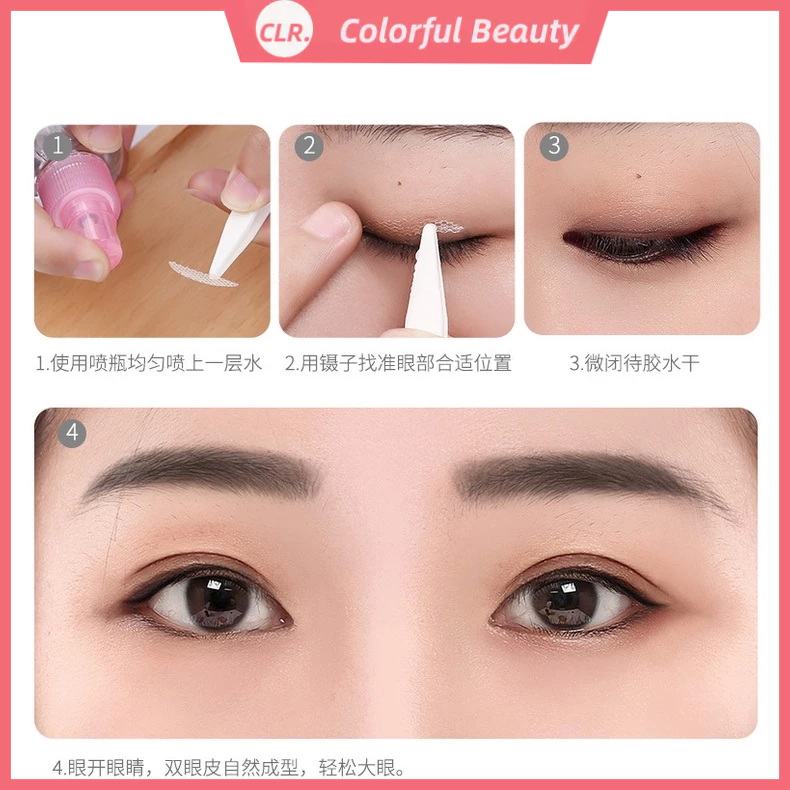 Miếng Dán Tạo Mắt Hai Mí Tự Nhiên Không Dùng Keo Lâu Trôi