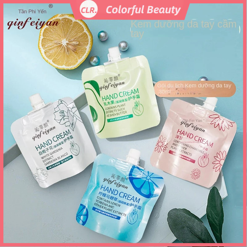Qinfeiyan dưỡng ẩm dưỡng ẩm pocket floral hand cream xách tay mini small suction bag hand cream af6107