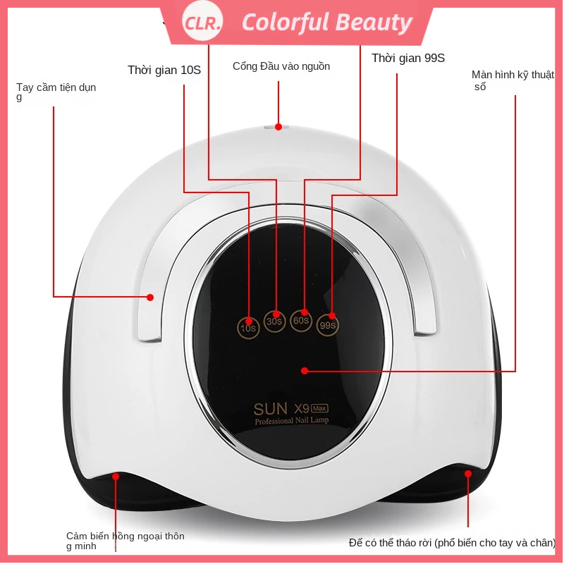 Đèn Tia uv Công Suất Cao Nhanh Khô Chuyên Dụng Làm Móng
