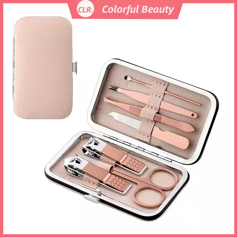 Bộ Kềm Cắt Móng Tay 18 Món Bằng Thép Không Gỉ Màu Vàng Hồng Và Da Chết