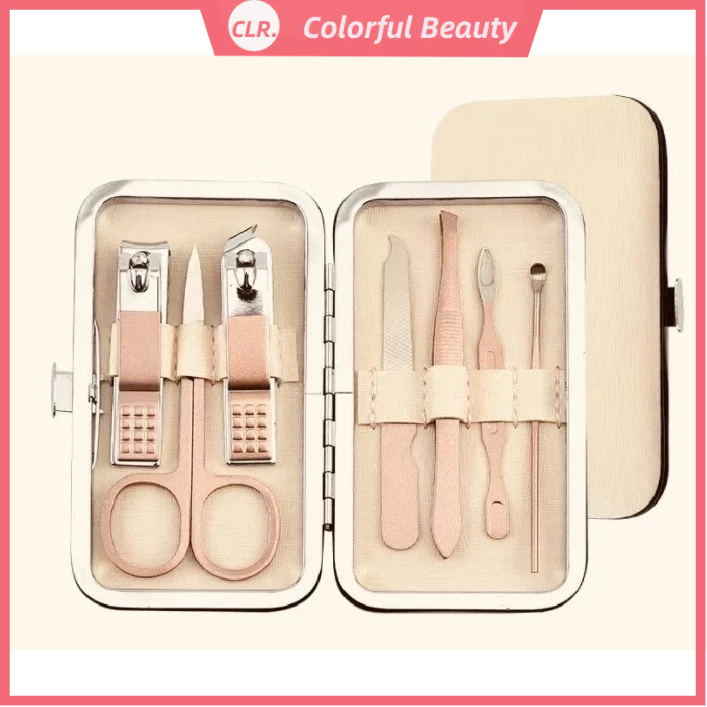 Bộ Kềm Cắt Móng Tay 18 Món Bằng Thép Không Gỉ Màu Vàng Hồng Và Da Chết