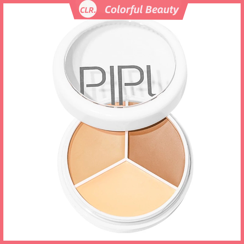 Pipl Bảng Kem Che Khuyết Điểm Ba Màu Che Phủ Mụn Và Vết Thâm Trên Da Khô Và Kiềm Dầu