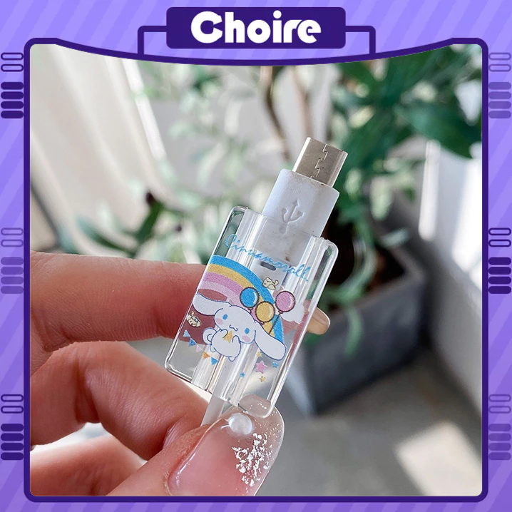 Phụ Kiện Bảo Vệ Đầu Dây Cáp Sạc USB Chống Gãy Hình Hoạt Hình Dễ Thương-CH