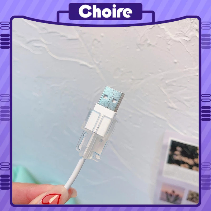 Phụ Kiện Bảo Vệ Đầu Dây Cáp Sạc USB Chống Gãy Hình Hoạt Hình Dễ Thương-CH