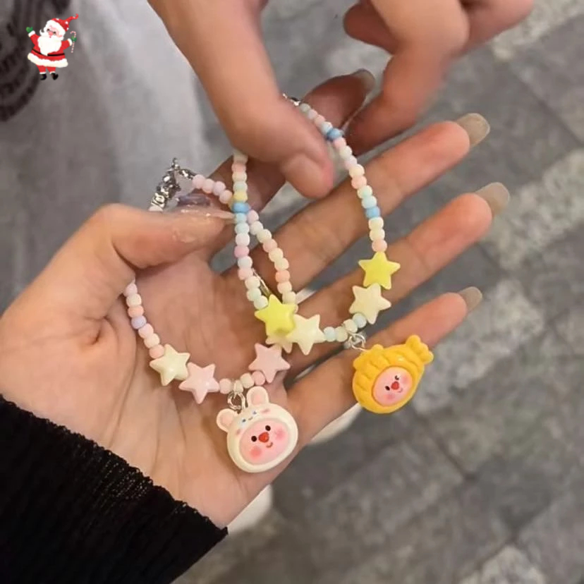 Loopy ruby Vòng Tay Chuỗi Hạt Ngôi Sao Nhỏ Nhắn Đơn Giản Cho Cặp Đôi Bạn Gái