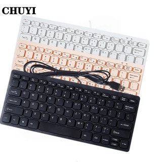 Chuyi bàn phím mini có dây 78 phím siêu nhẹ chuẩn cho laptop / pc