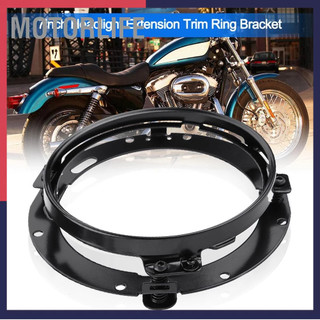 Motorlife 7 inch mạ điện màu đen mở rộng đèn pha Trim Ring Bracket xe máy