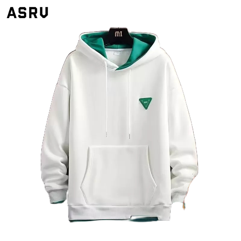 Asrv Áo Hoodie Dáng Rộng Phong Cách Âu Mỹ vintage Đơn Giản Thời Trang Xuân Thu Mới Cho Nam