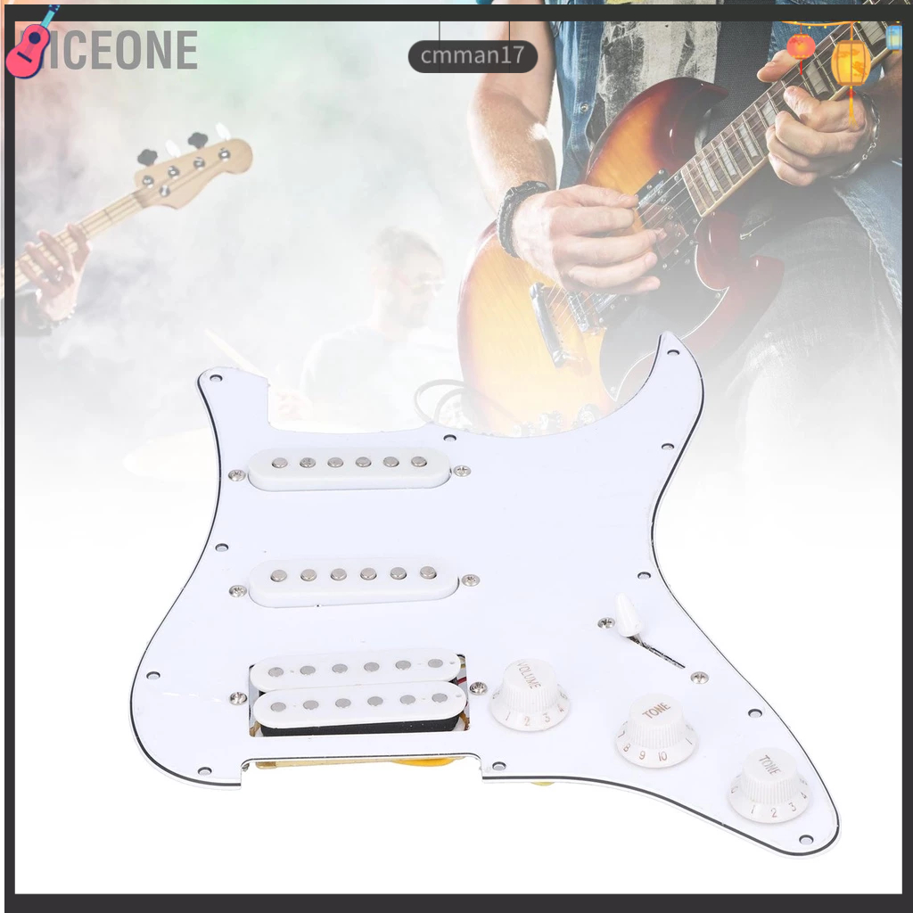 NiceOne Đàn Guitar Điện Tử Pickguard 11 Lỗ SSH Tấm Chống Xước Mặt Sau Bằng Ốc Vít Pickup Bộ Dụng Cụ