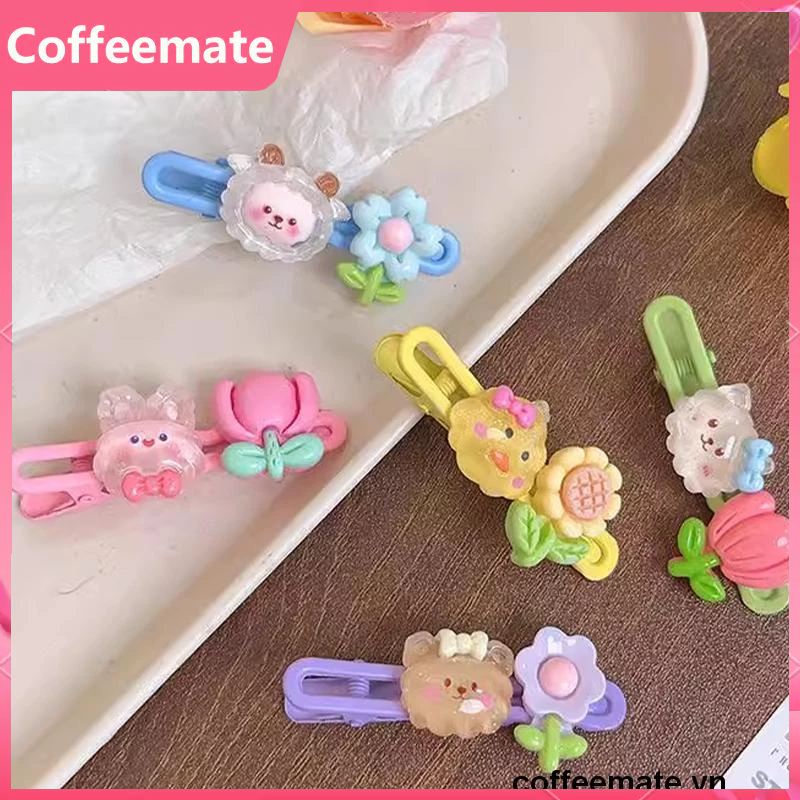 ⚡Kẹp Tóc Mái Hình Hoa Nhiều Màu Sắc Dễ Thương Cho Nữ