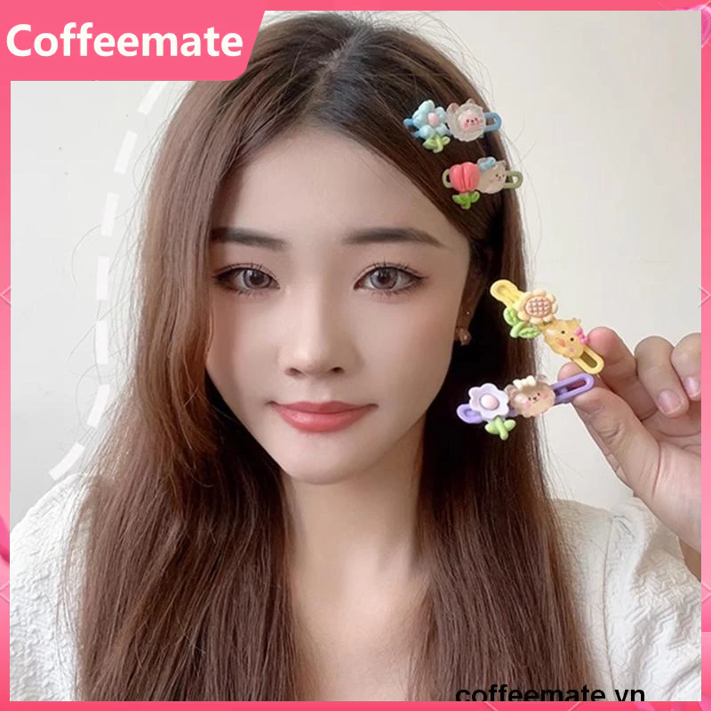 ⚡Kẹp Tóc Mái Hình Hoa Nhiều Màu Sắc Dễ Thương Cho Nữ
