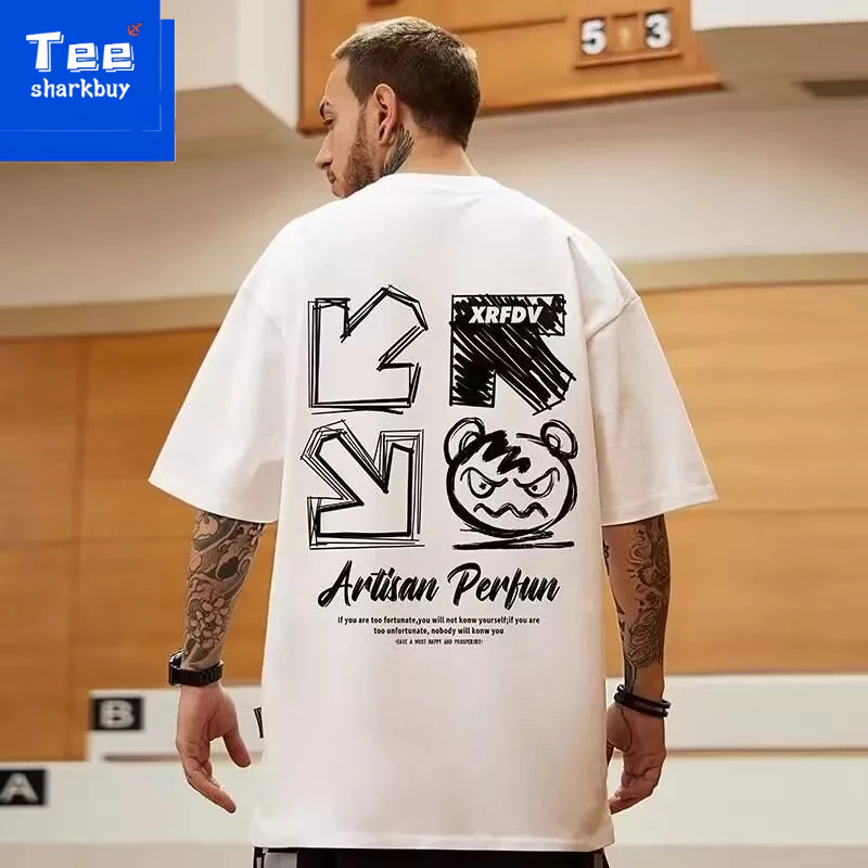 Áo thun unisex TEESHARKBUY ngắn tay với nhiều màu tùy chọn plus size M-5XL