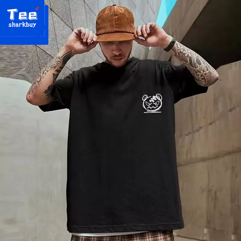 Áo thun unisex TEESHARKBUY ngắn tay với nhiều màu tùy chọn plus size M-5XL